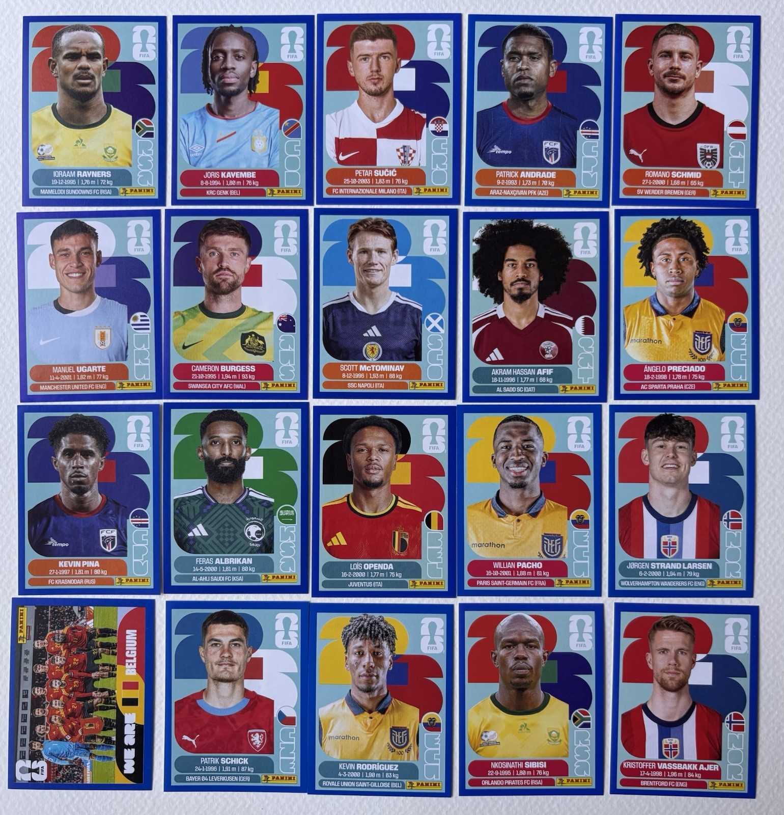 Panini FIFA World Cup 2026 BLUE Stickers Complete Your Set – Pick From List