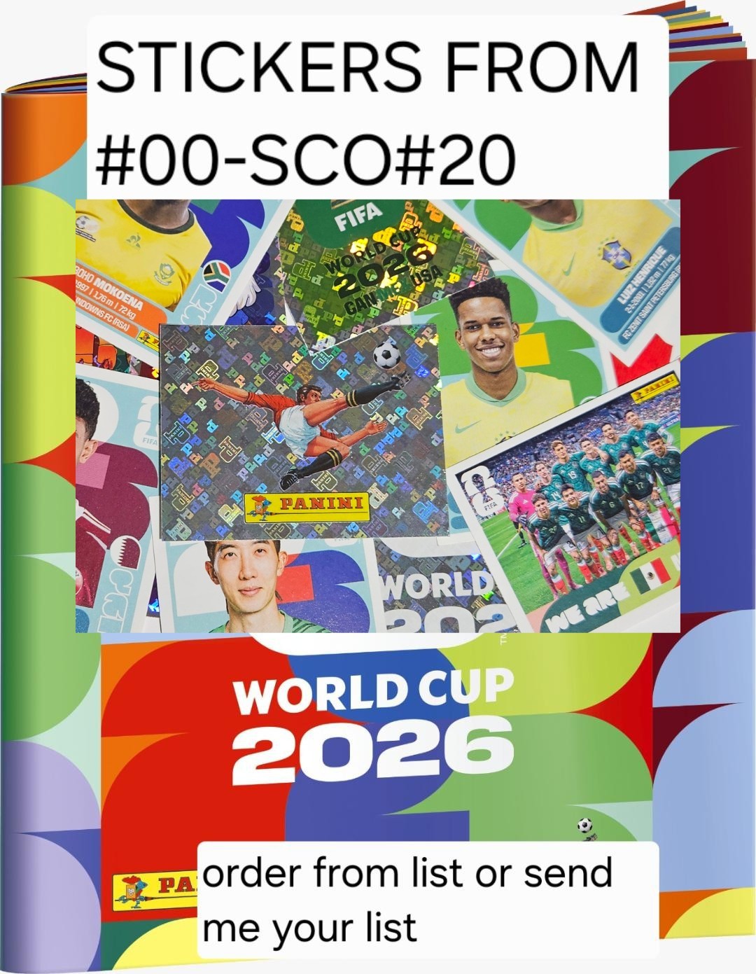 2026 stickers album Panini World Cup USA Edition FWC #00 #SCO20 pick any