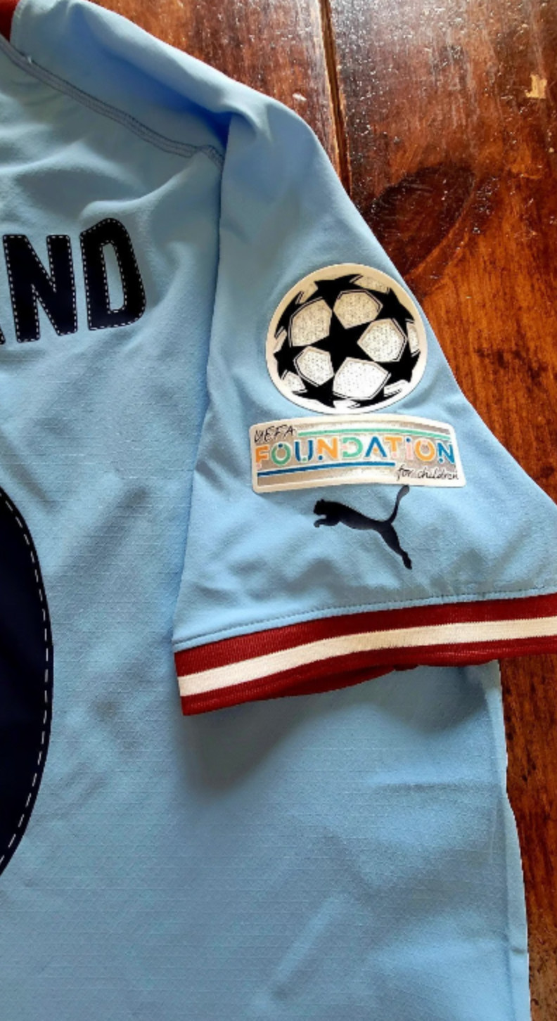 2022/23 PUMA MANCHESTER CITY #9 HALLAND PLAYER AUTHENTIC ISSUE WINNER SOCCER