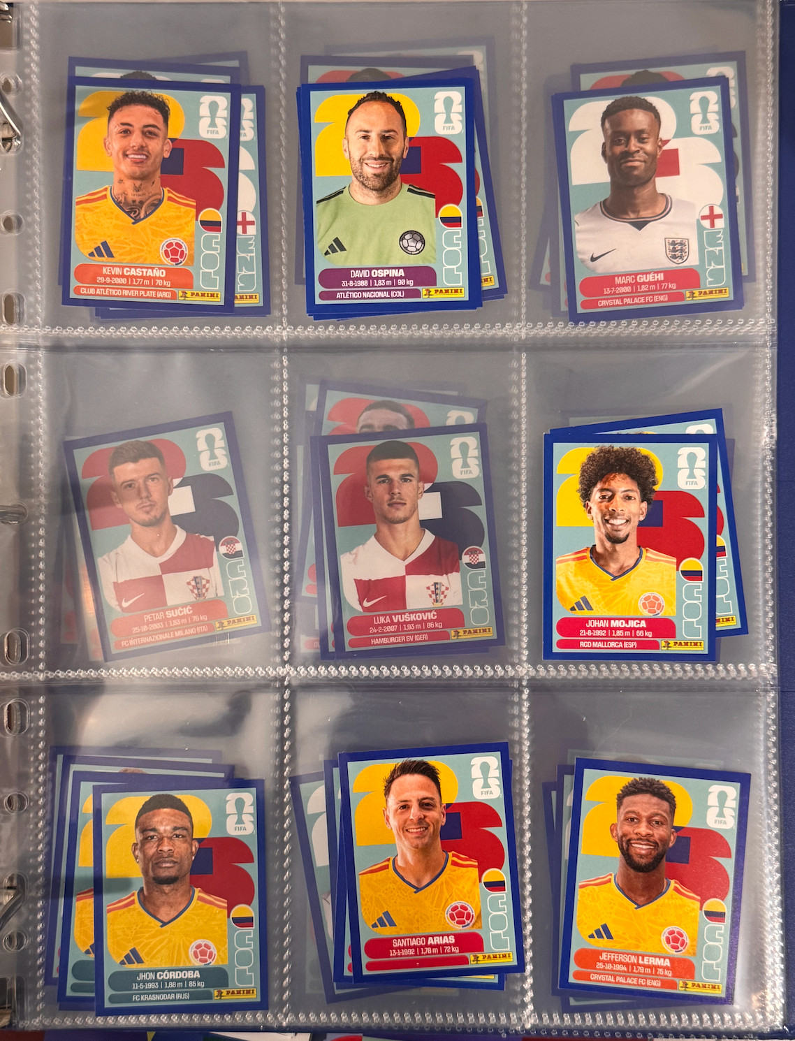 2026 Panini FIFA World Cup Sticker Blue Parallel Complete Lot FWC Group A B C