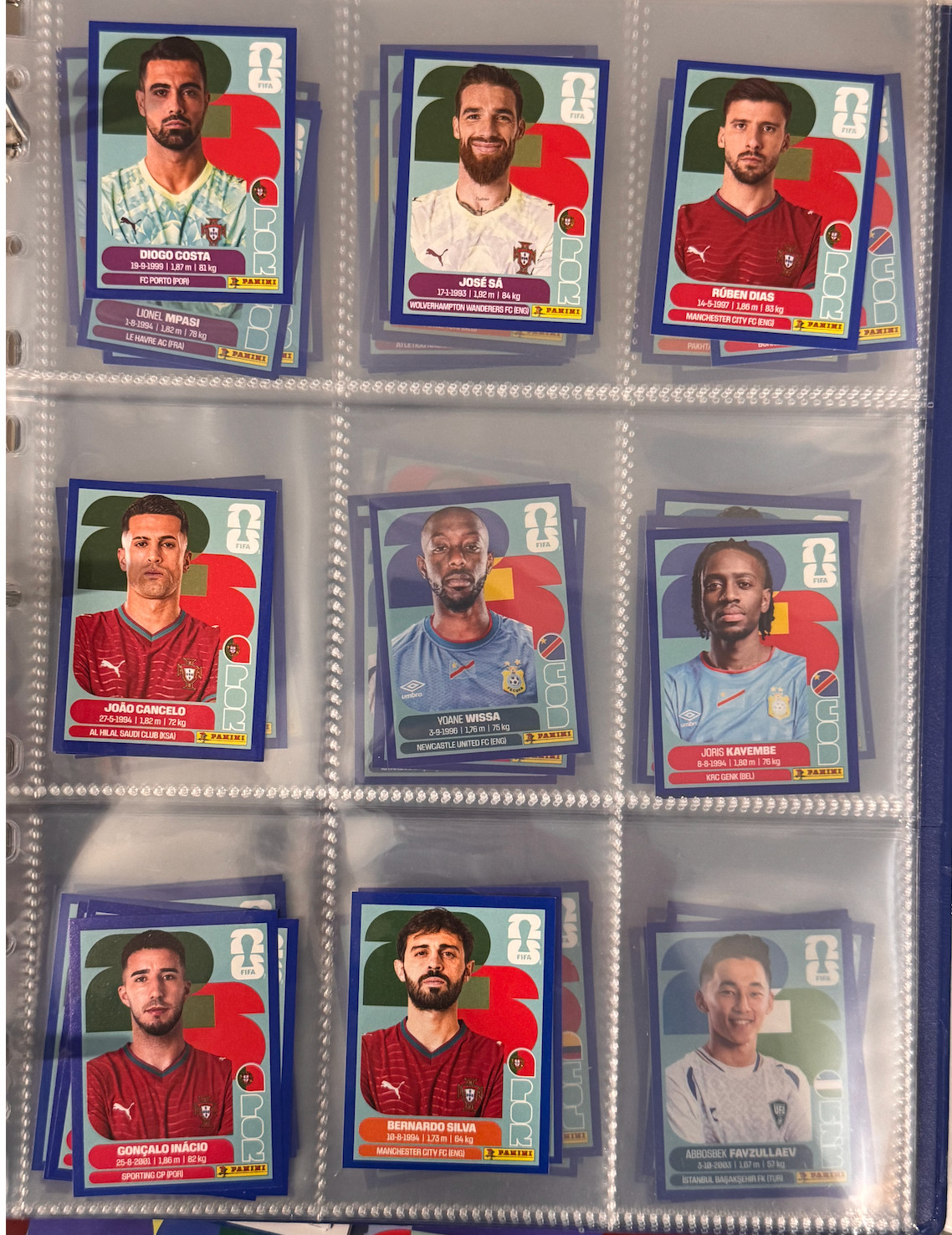 2026 Panini FIFA World Cup Sticker Blue Parallel Complete Lot FWC Group A B C