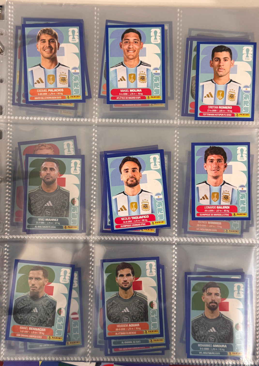2026 Panini FIFA World Cup Sticker Blue Parallel Complete Lot FWC Group A B C