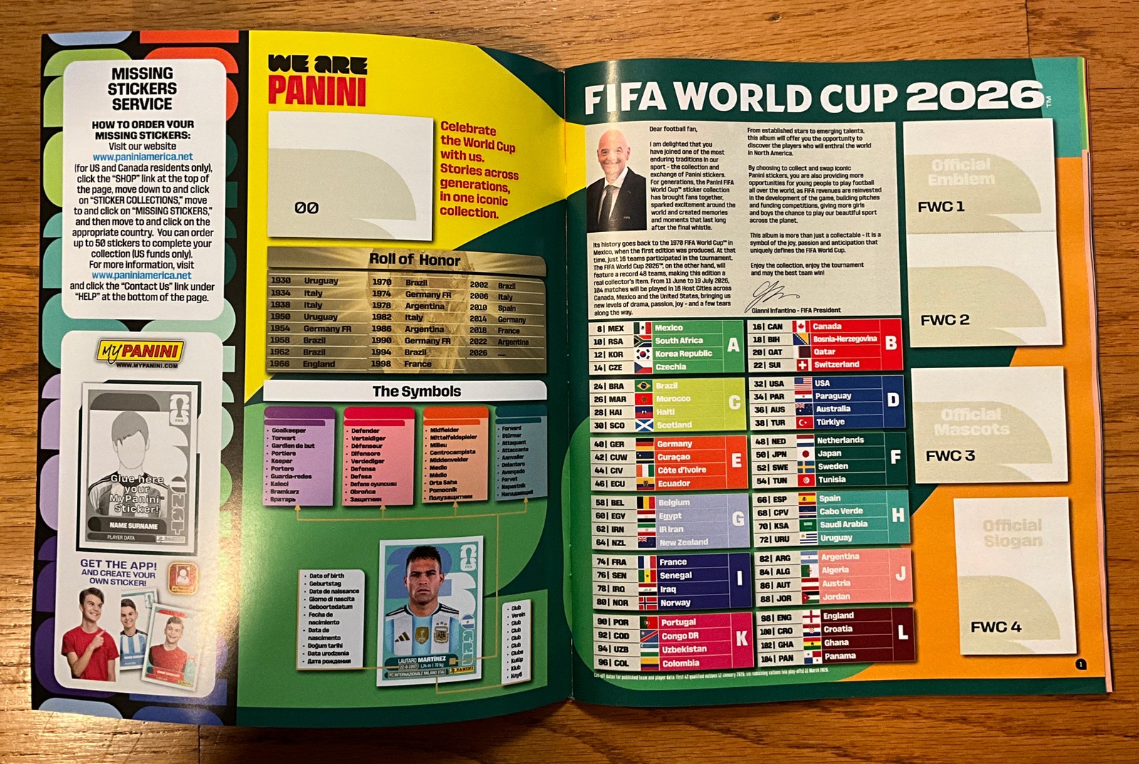 Panini FIFA World Cup 2026 Official Sticker Collection Empty Album No Stickers