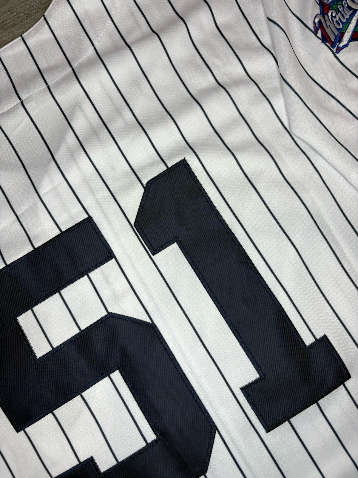 Bernie Williams 1999 New York Yankees Cooperstown World Series Jersey Men’s LG