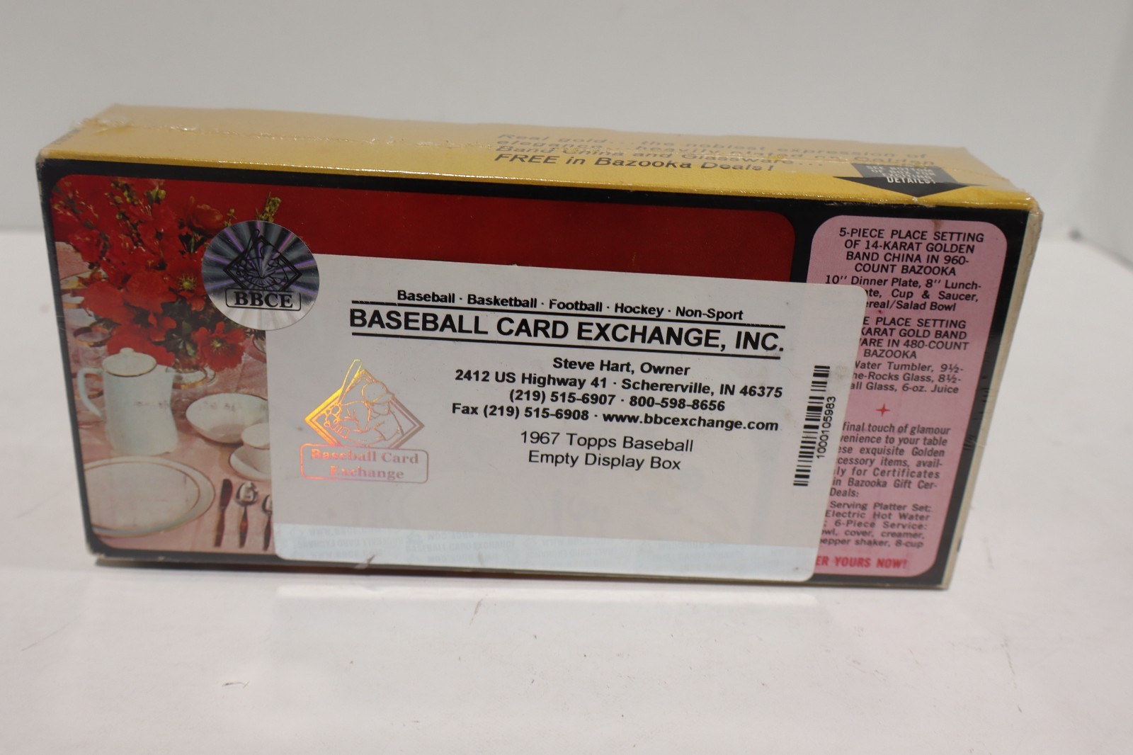 1967 TOPPS BASEBALL WAX PACK BOX empty RARE Version Mantle CLEAN CERTIFIED