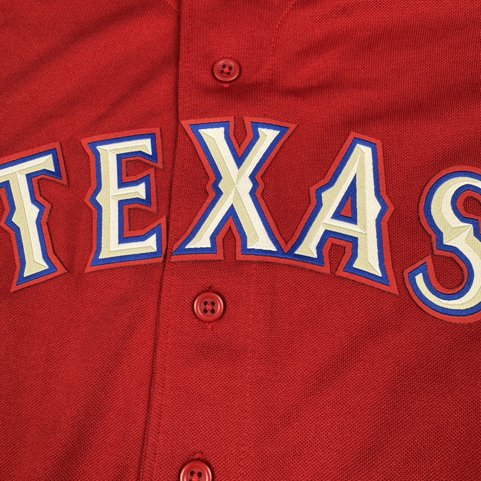 Youth Kids Texas Rangers Jersey Majestic Medium 5/6 Red Baseball MLB New W/ Tags