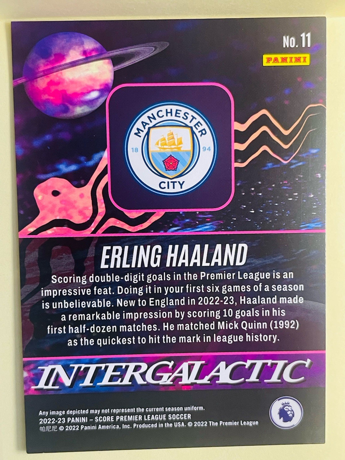 Panini 2022-23 Score Intergalactic #11 CASE HIT ERLING HALLAND Man City Norway🔥