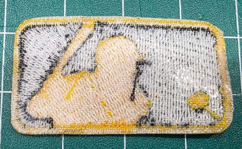 Gold MLB Logo Embroidered Iron On Baseball Patch 1-1/4″ x 2-1/4″ for Shirt Hat