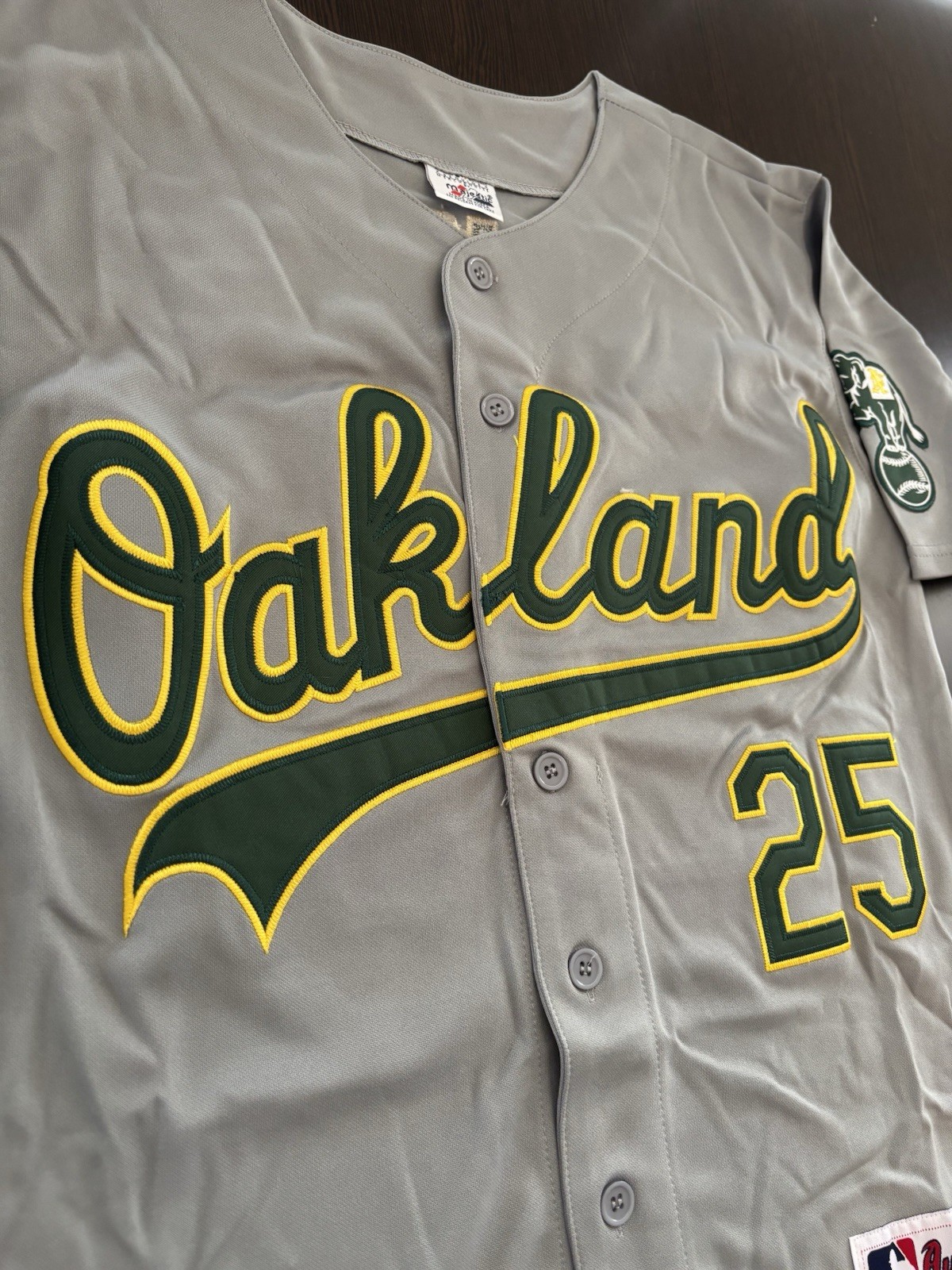 Mark McGwire Oakland Athletics 1989 World Series Men’s Jersey! Ships Same Day!
