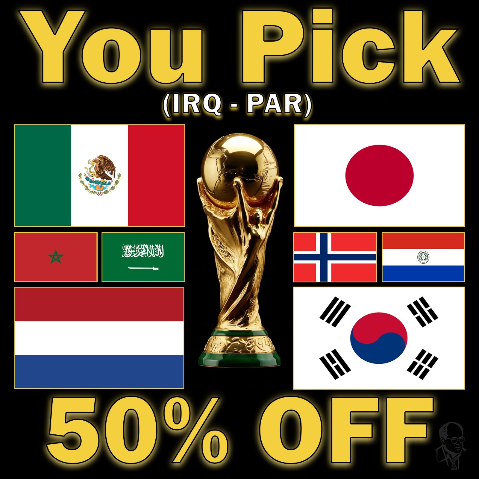 Panini World Cup 2026 Stickers – Complete Your Set – You Pick – 50%OFF (IRQ-PAR)