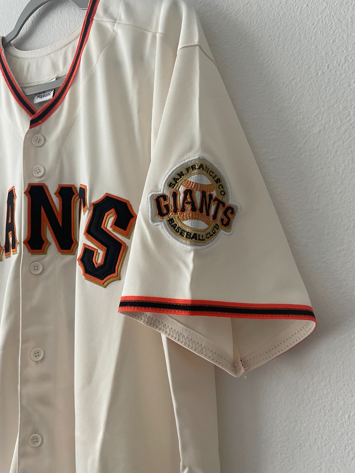 Vintage Barry Bonds San Francisco Giants 2002 World Series Home Jersey cream