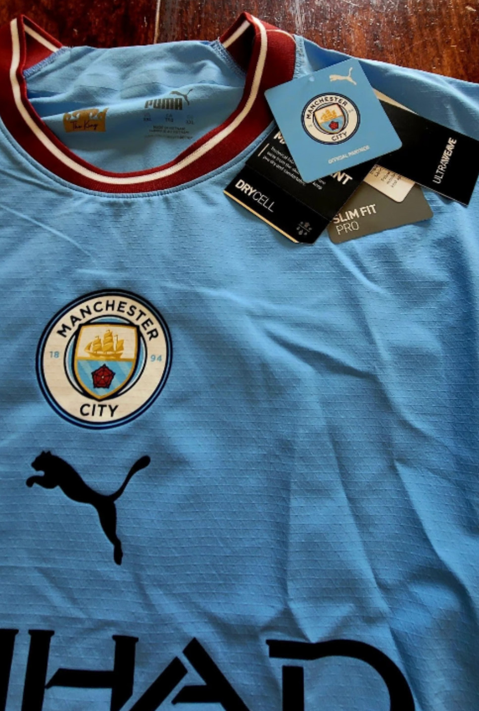 2022/23 PUMA MANCHESTER CITY #9 HALLAND PLAYER AUTHENTIC ISSUE WINNER SOCCER