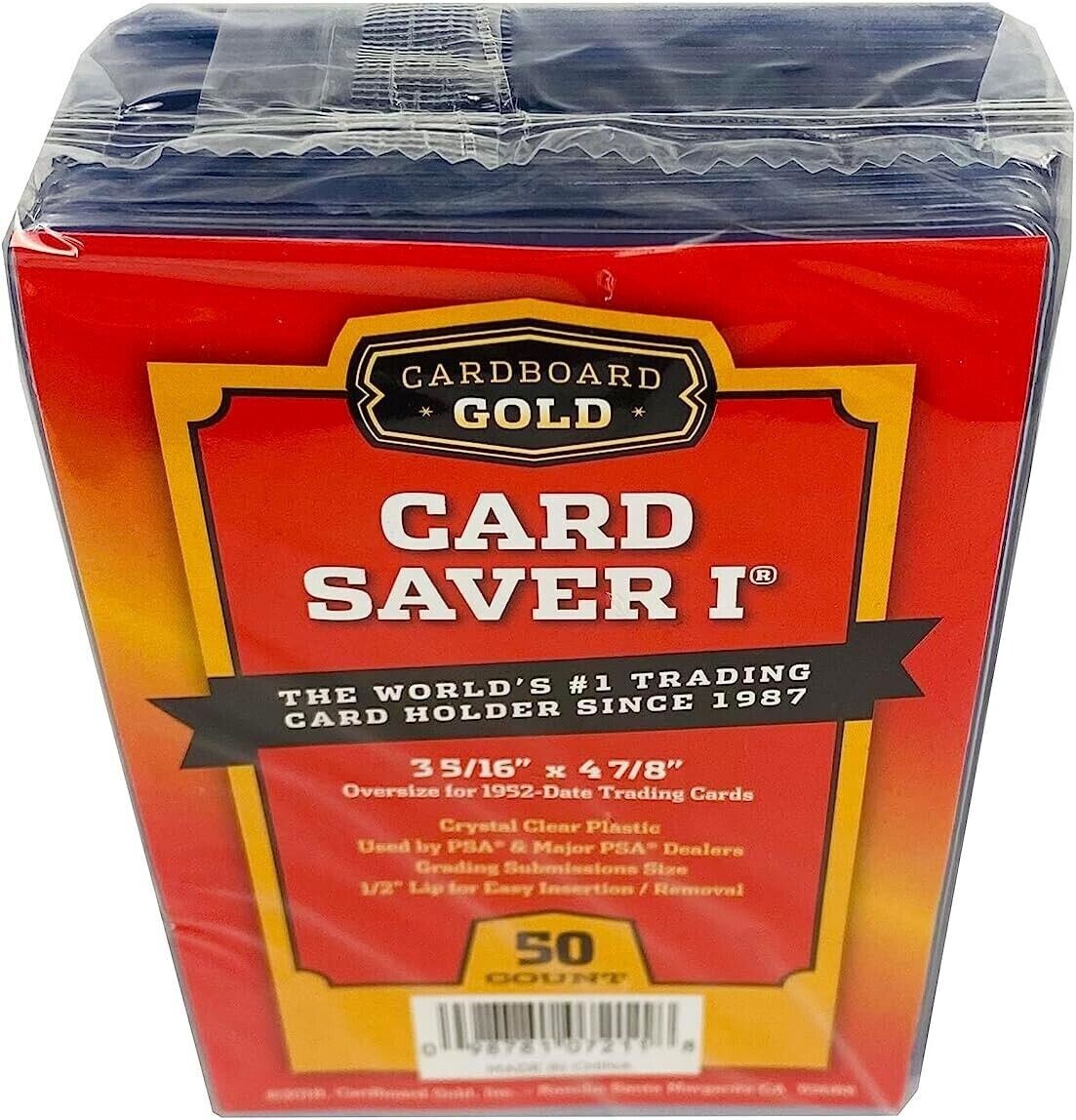 Cardboard Gold Card Saver 1 Holder PSA Graded Sleeves 50 100 200 500 1000 2000