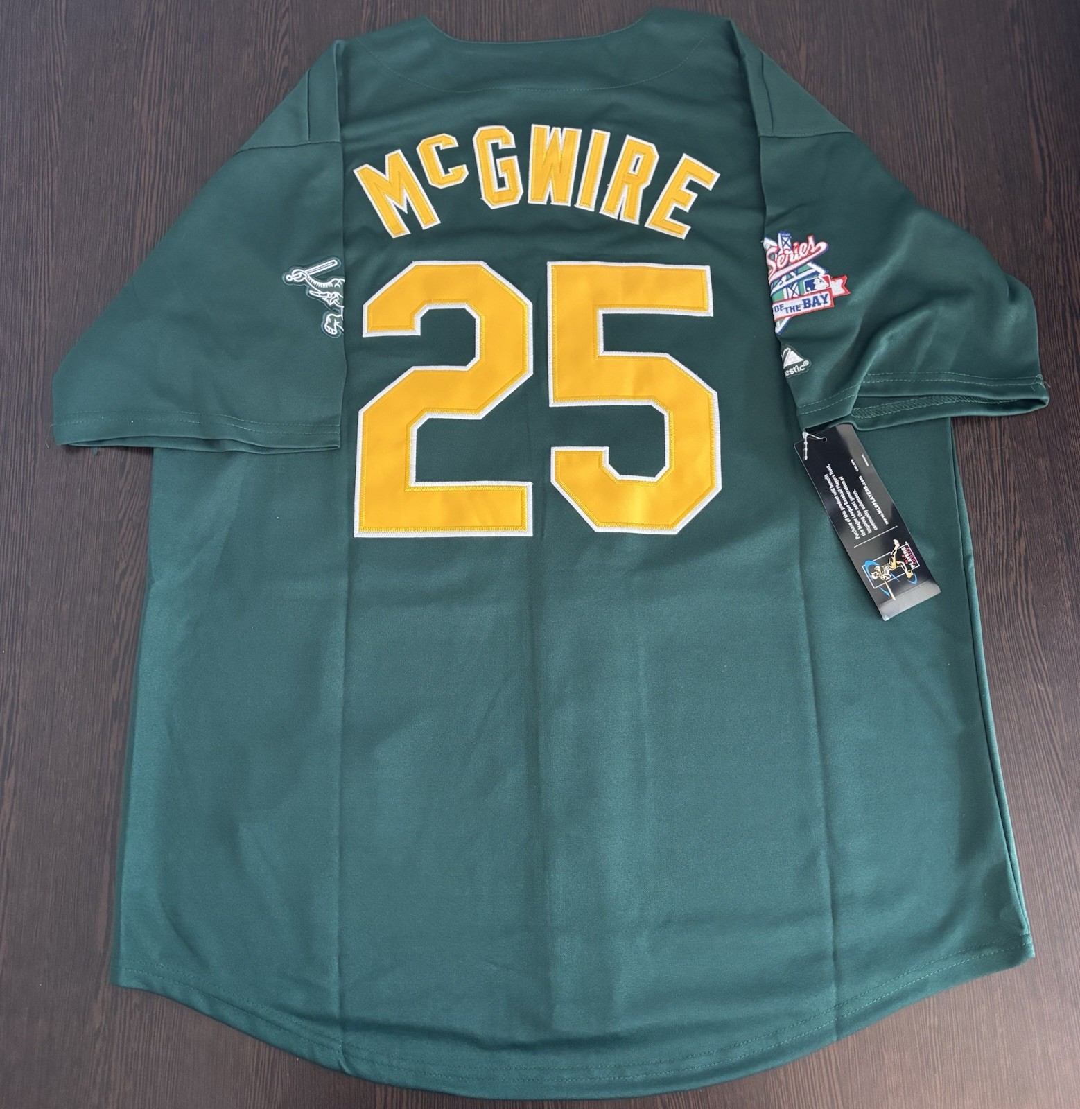 Mark McGwire Oakland Athletics 1989 World Series Men’s Jersey! Ships Same Day!