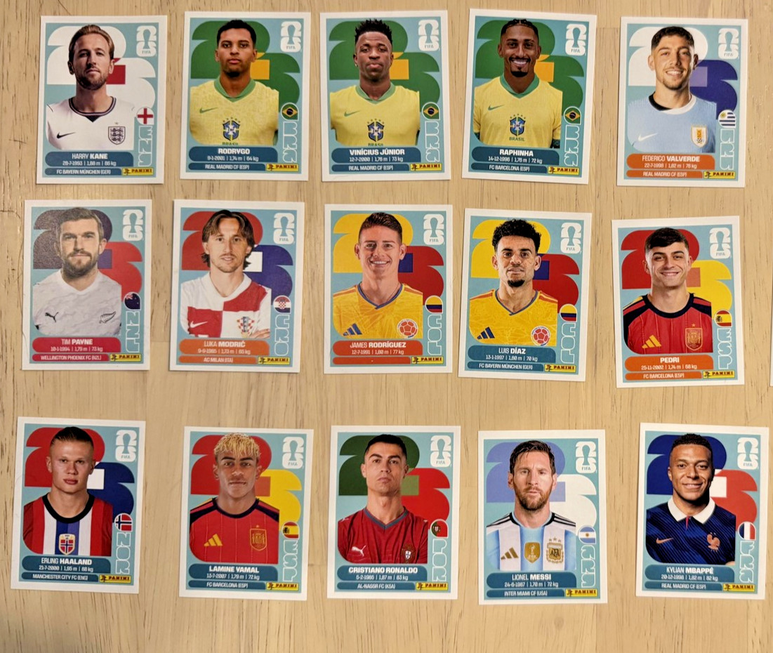 2026 Panini FIFA World Cup Stickers – YOU PICK – BEL#1 – NOR#20 – GROUP G H I