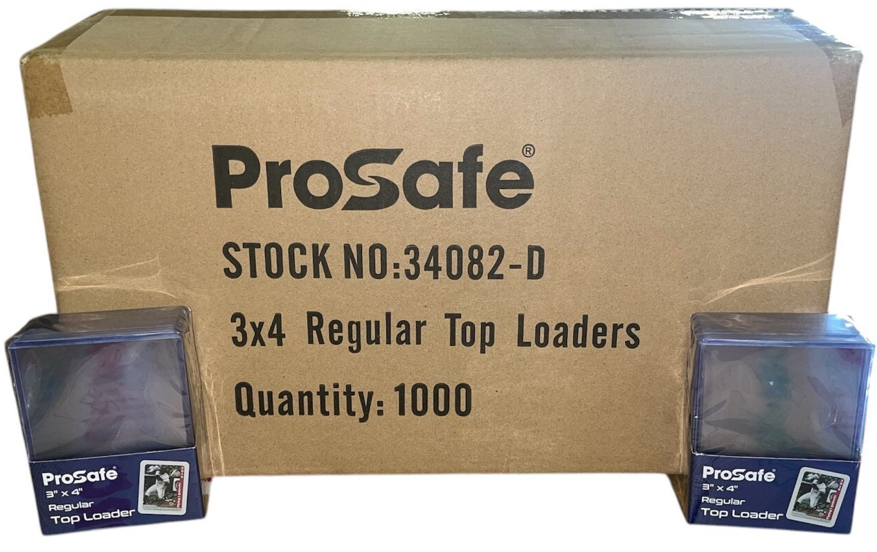 1000 Pro Safe 3×4 Sports Card regular Toploaders 1 case 34082-D New top loaders