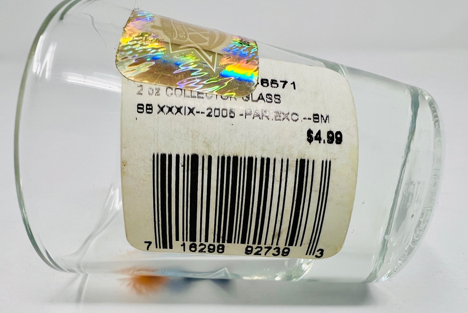 SUPER BOWL XXXIX PATRIOTS vs EAGLES NFL OFFICIAL LICENSED 2oz SHOT GLASS w/ TAGS