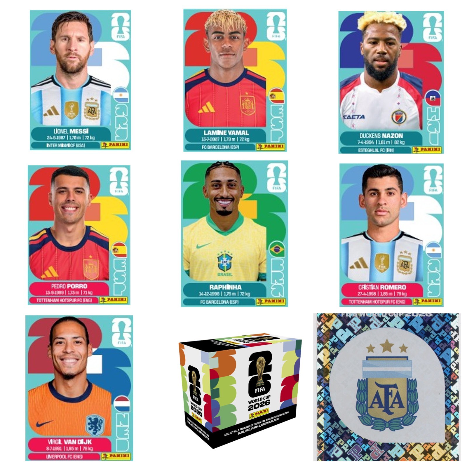 Panini FIFA World Cup 2026 Premium Gold Hardcover Album + LATAM Stickers Box