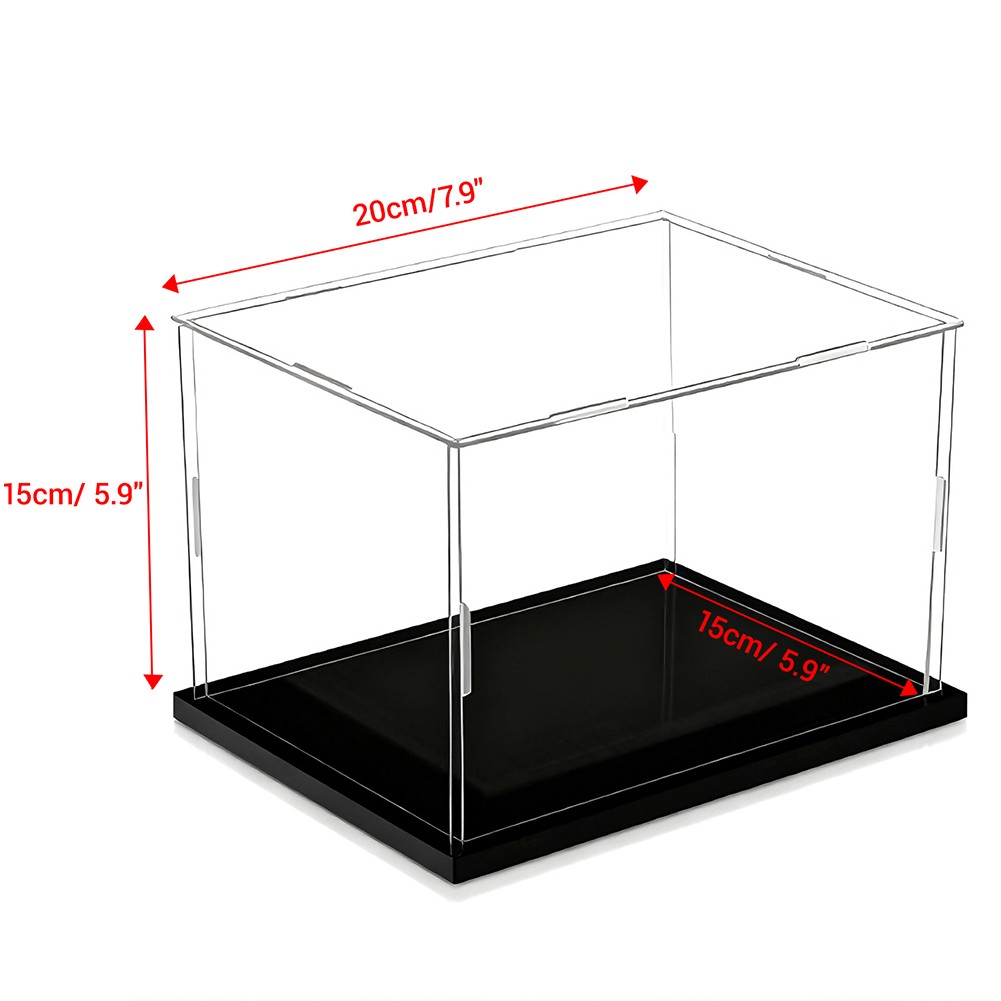 4X Mini Helmet Display Case with UV Protection for 1:2 Scale Football Baseball