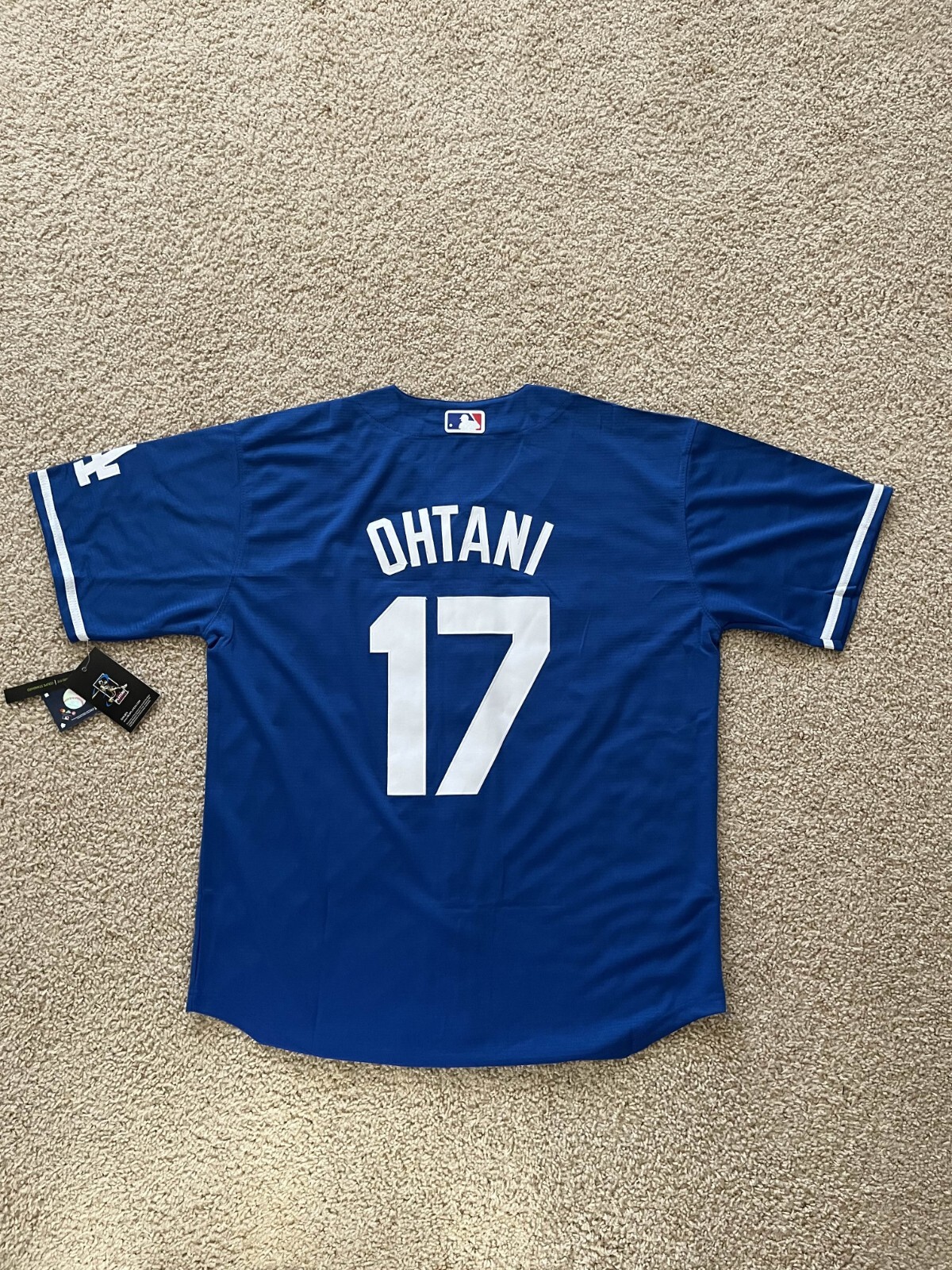 sNWT Shohei Ohtani Dodgers Kids Medium Blue Away Jersey Stitched #17