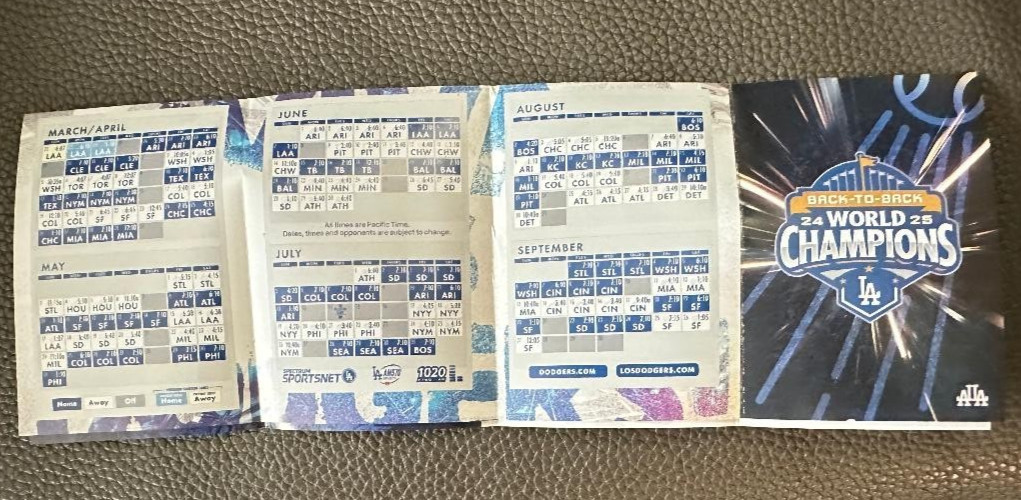 LOS ANGELES DODGERS 2026 POCKET SCHEDULE SET OF 3 SHOHEI OHTANI FREEMAN NAKAMOTO