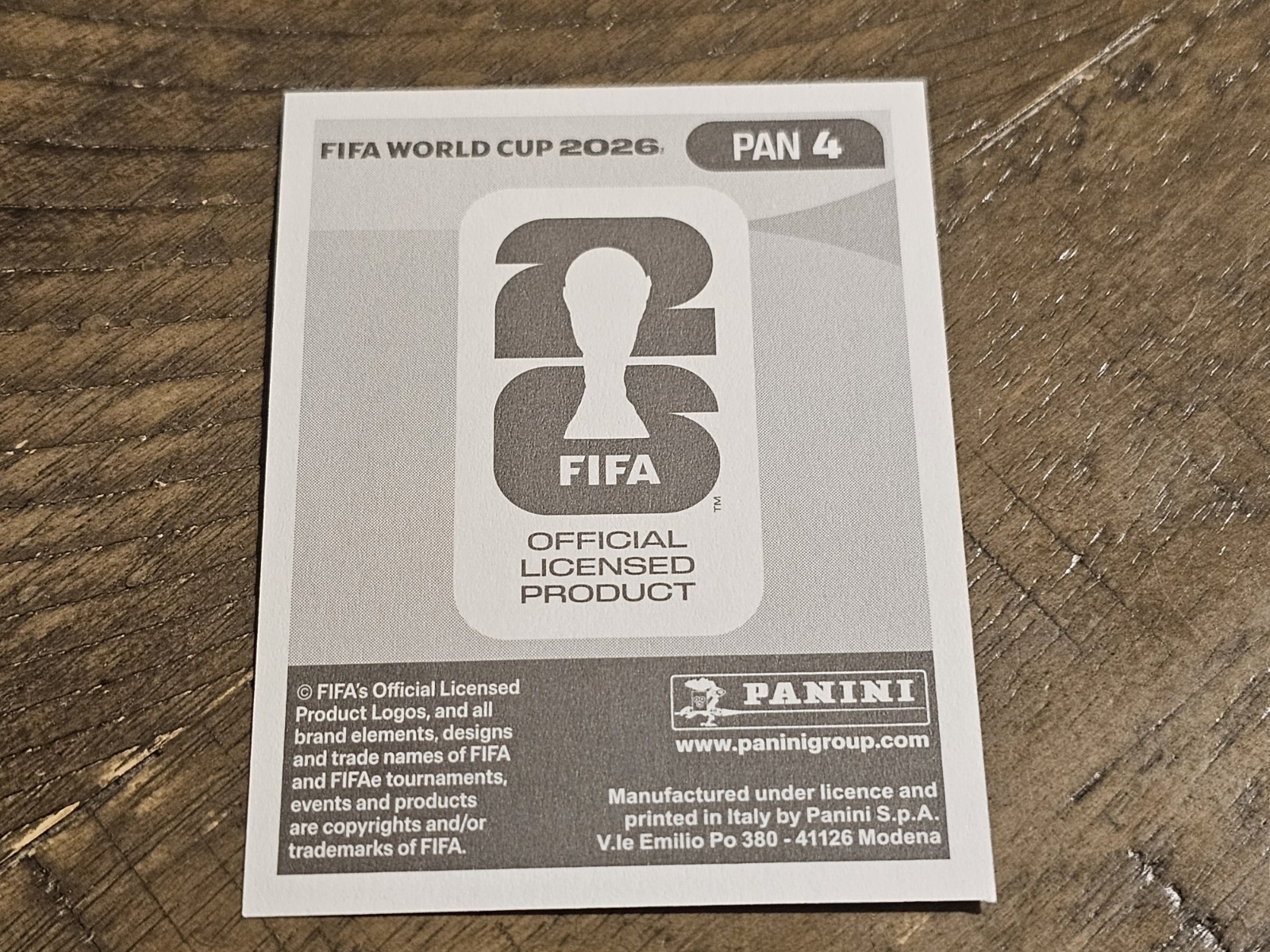 2026 Panini Fifa World Cup Sticker #PAN 4 Fidel Escobar