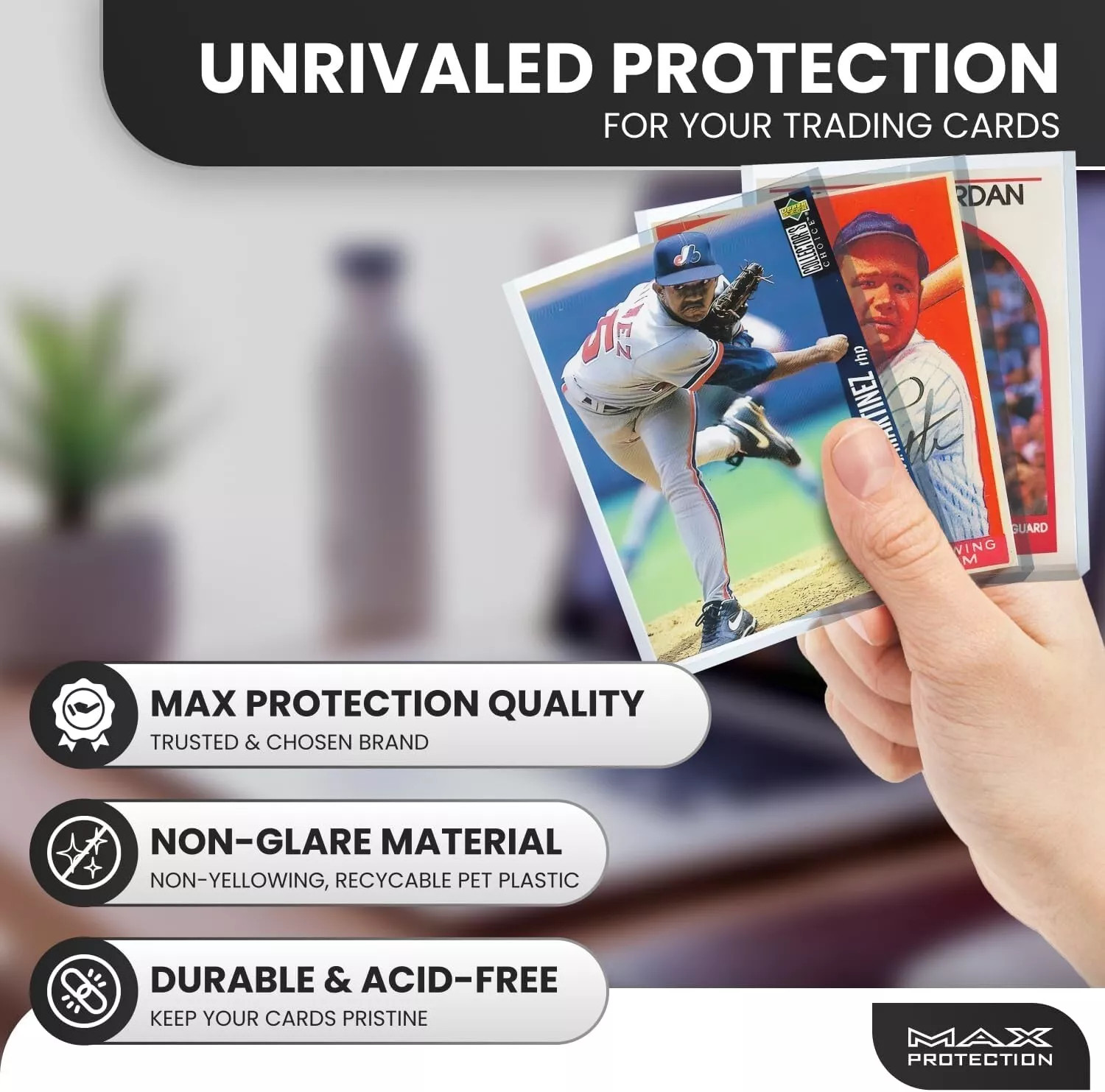 1 Case 1000 Ultra Max Pro 3 x 4 Toploaders Holders & 1,000 Card Soft Sleeves