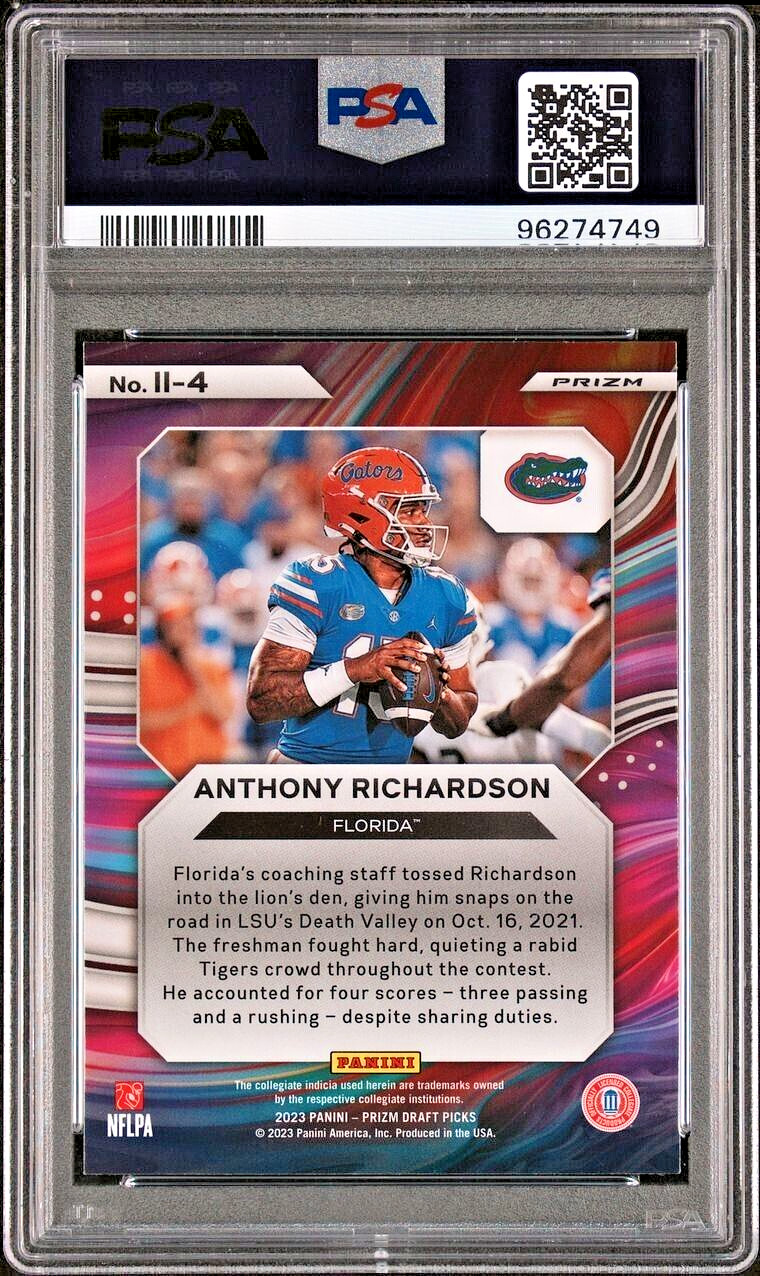 2023 Pan. Anthony Richardson #II4 (RED ICE) PSA 10 MINT (ROOKIE) (LOW POP: 28)