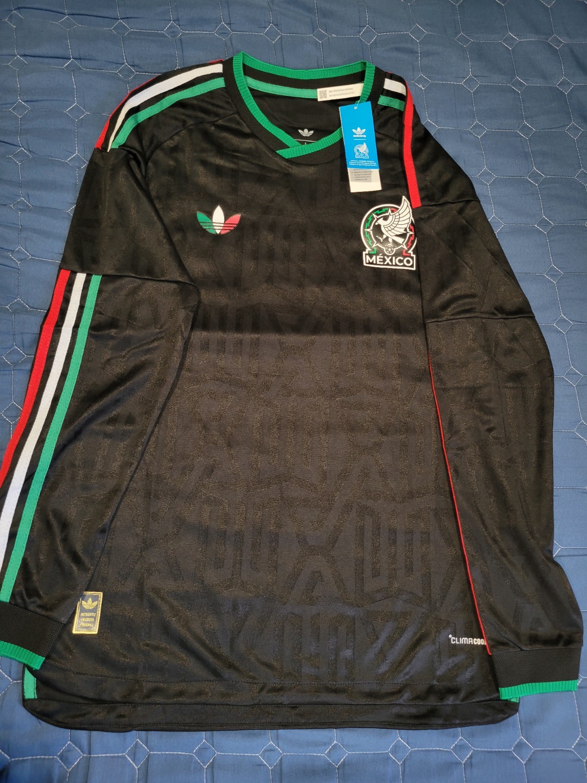 Men’s Authentic Adidas Third Mexico Away Long Sleeve Jersey 2026