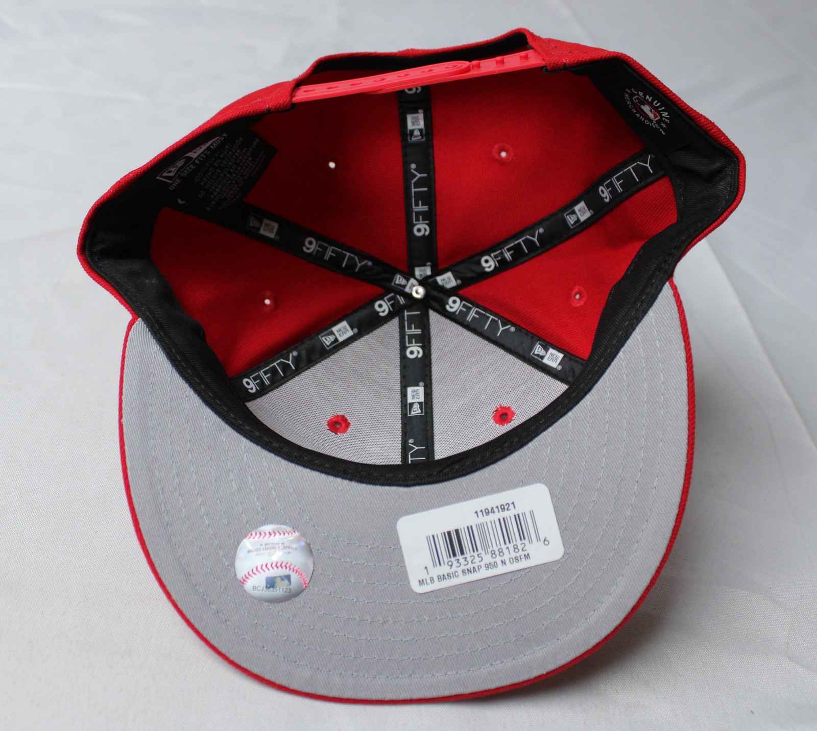 New York Yankees Unisex Adult’s New Era 9Fifty Basic Snapback WR4 Red One Size