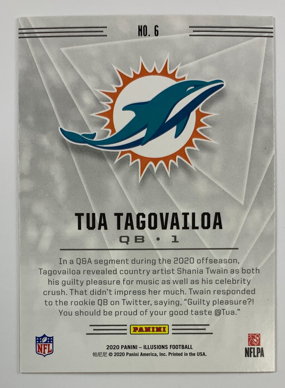 2020 Panini Illusions Football #6 Tua Tagovailda AR36
