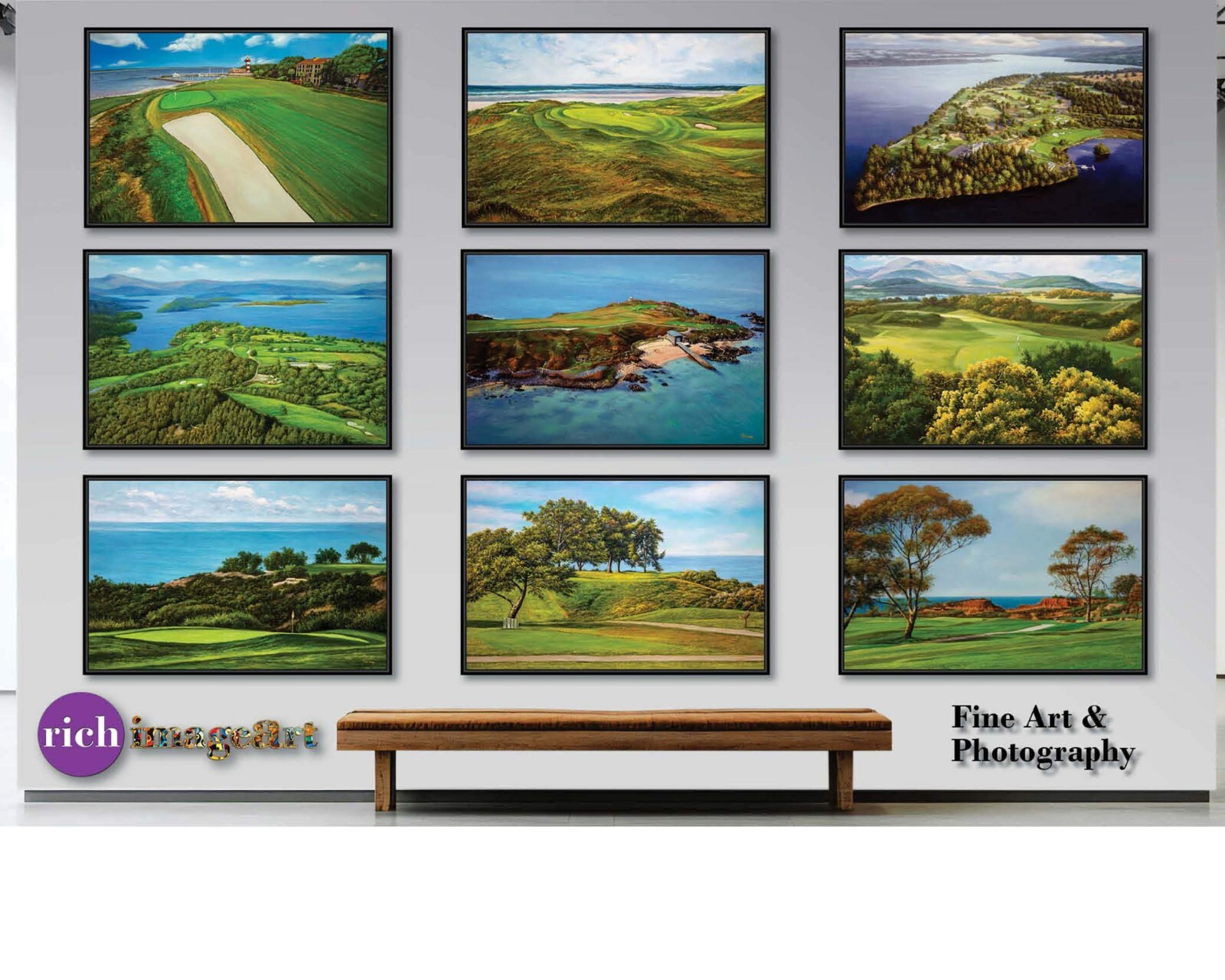 Augusta National Golf Holes 11 12 13 Amen Corner 3 Prints Masters Azalea Pan4