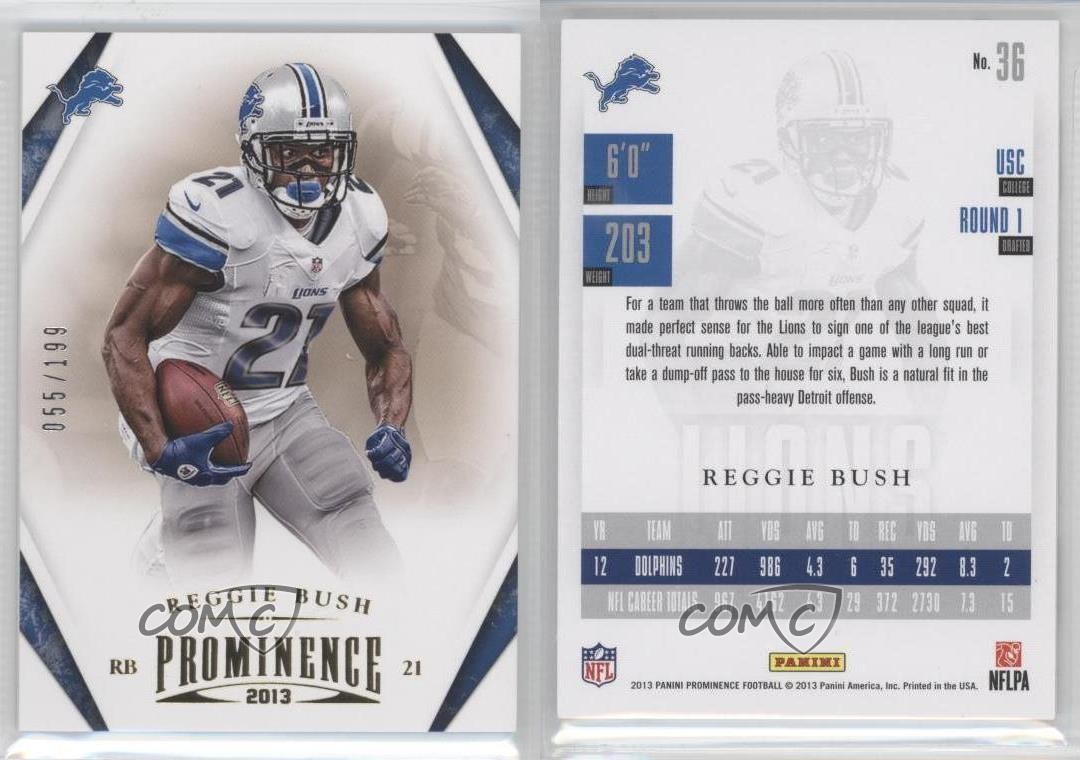 2013 Panini Prominence Gold 55/199 Reggie Bush #36 0x5