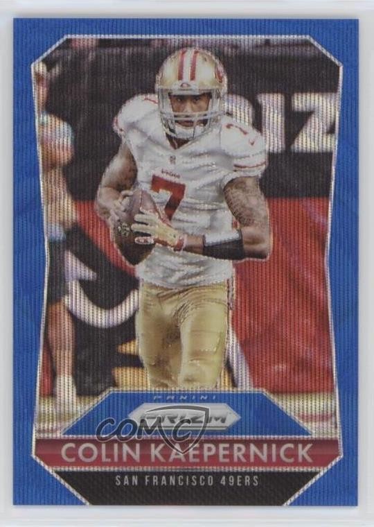 2015 Panini Prizm Blue Wave Prizm 36/150 Colin Kaepernick #55 x5u
