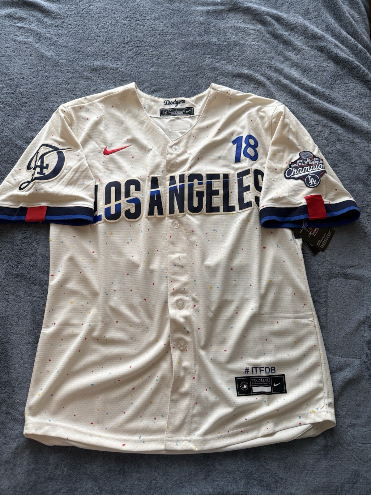 NEW Yoshinobu Yamamoto Dodgers 2025 World Series Jersey! SHIPS SAME DAY!