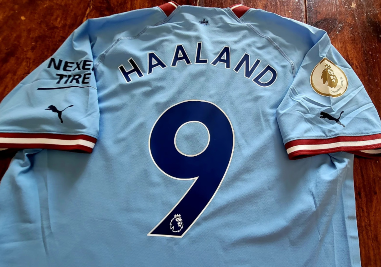 2022/23 PUMA MANCHESTER CITY #9 HALLAND PLAYER AUTHENTIC ISSUE WINNER SOCCER