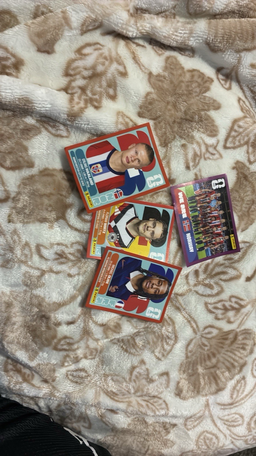 Panini Stickers Writz Halland and Olise Red Card Also A Free Sticker