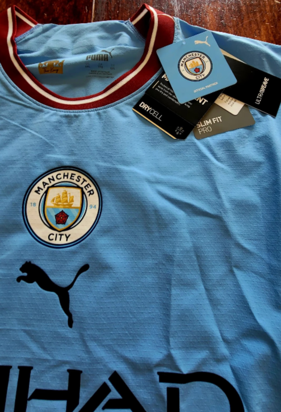 2022/23 PUMA MANCHESTER CITY #9 HALLAND PLAYER AUTHENTIC ISSUE WINNER SOCCER