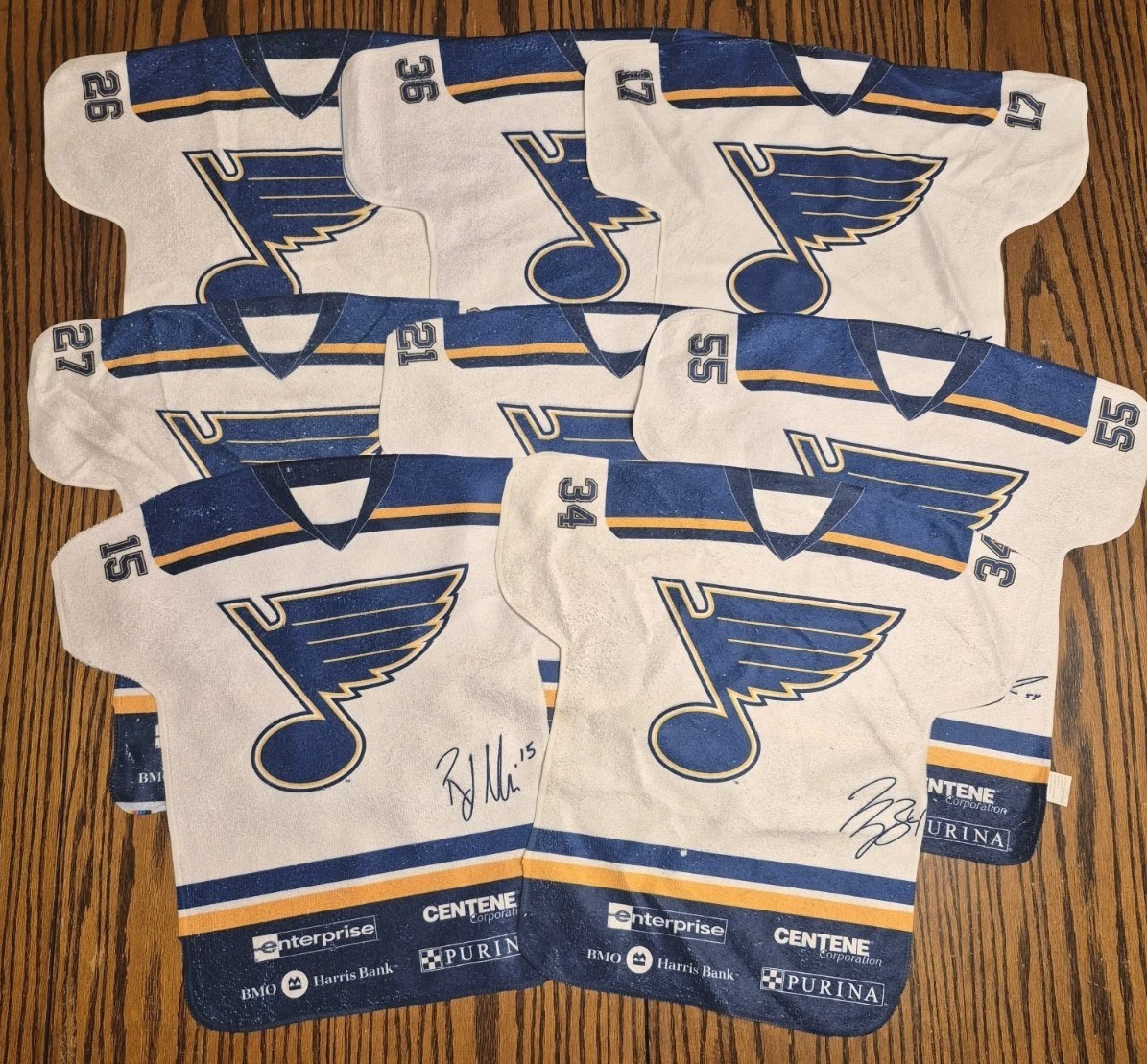8x St Louis Blues Hockey NHL Jersey Rally Towel #15 #17 #21 #26 #27 #34 #36 #55