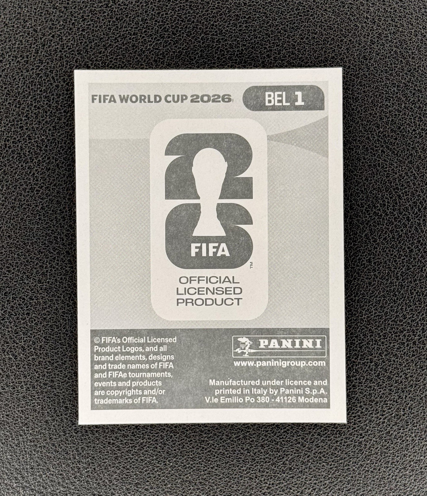 Panini FIFA World Cup 2026 Sticker BEL 1 Belgium Club Badge/Logo