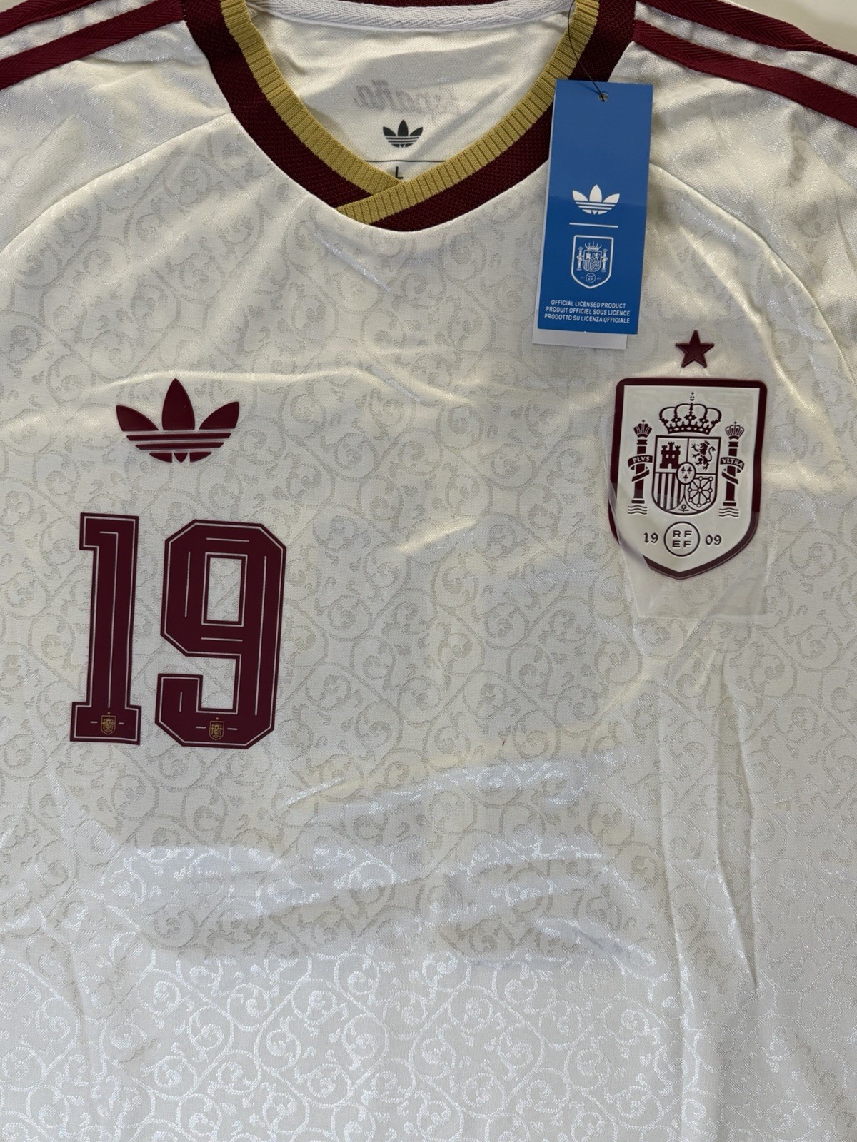Spain Lamine Yamal #19 Soccer Jersey Unisex Adult L
