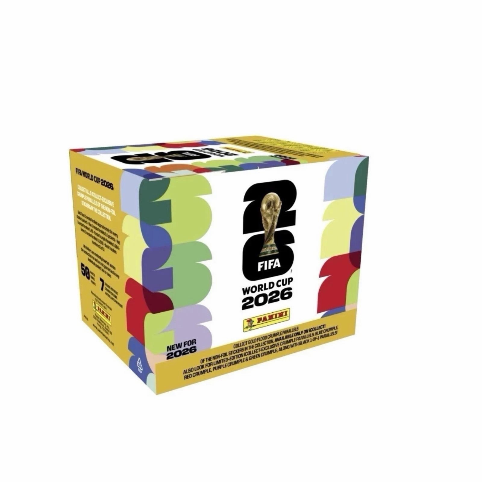 Panini FIFA World Cup 2026 Sticker Box – 50 Pack Box (Sealed) PRESALE