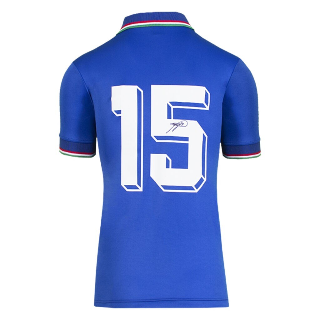 Roberto Baggio Signed 1990 Signed Back Italy #15 Home Jersey Icons Certified
