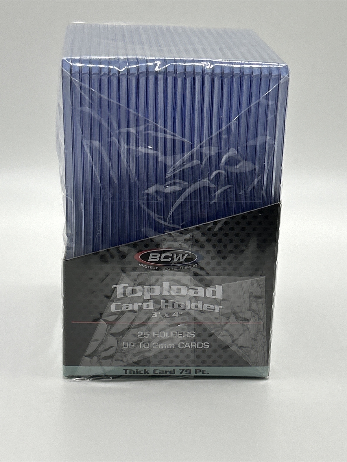 BCW 3X4 Thick Card Toploaders 1 Pack of 25 for up to 79pt Point Cards