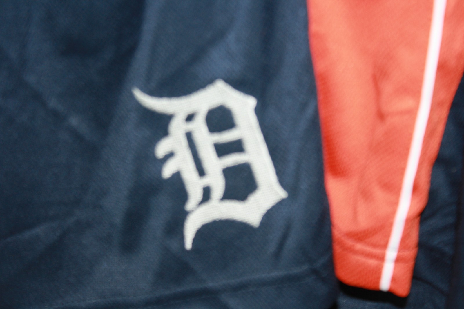Mens Majestic MLB Detroit Tigers Navy Blue Polyester Logo Baseball Shorts