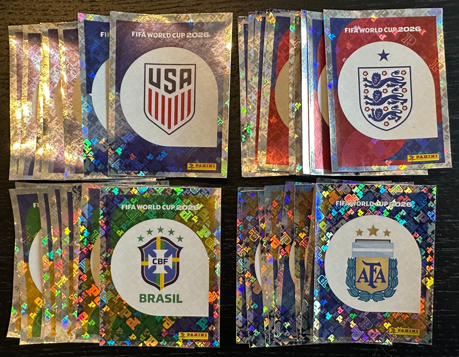 2026 PANINI FIFA WORLD CUP STICKER TEAM LOGO FOIL PICK FROM LIST-FINISH SETS!
