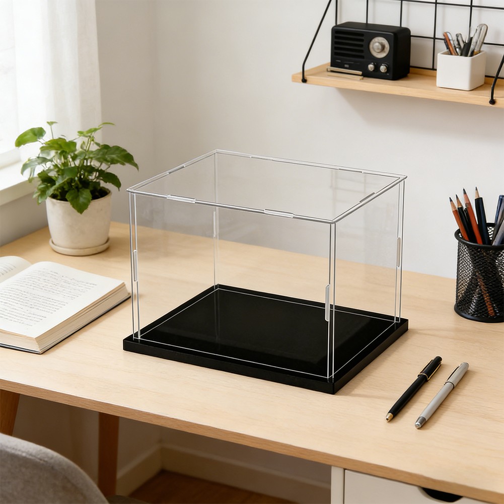 4X Mini Helmet Display Case with UV Protection for 1:2 Scale Football Baseball