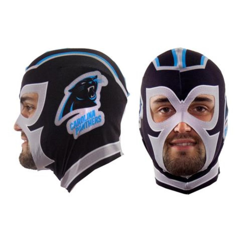 LE NFL Carolina Panthers Super Fan Face Mask Unisex Adult One Size Fit All