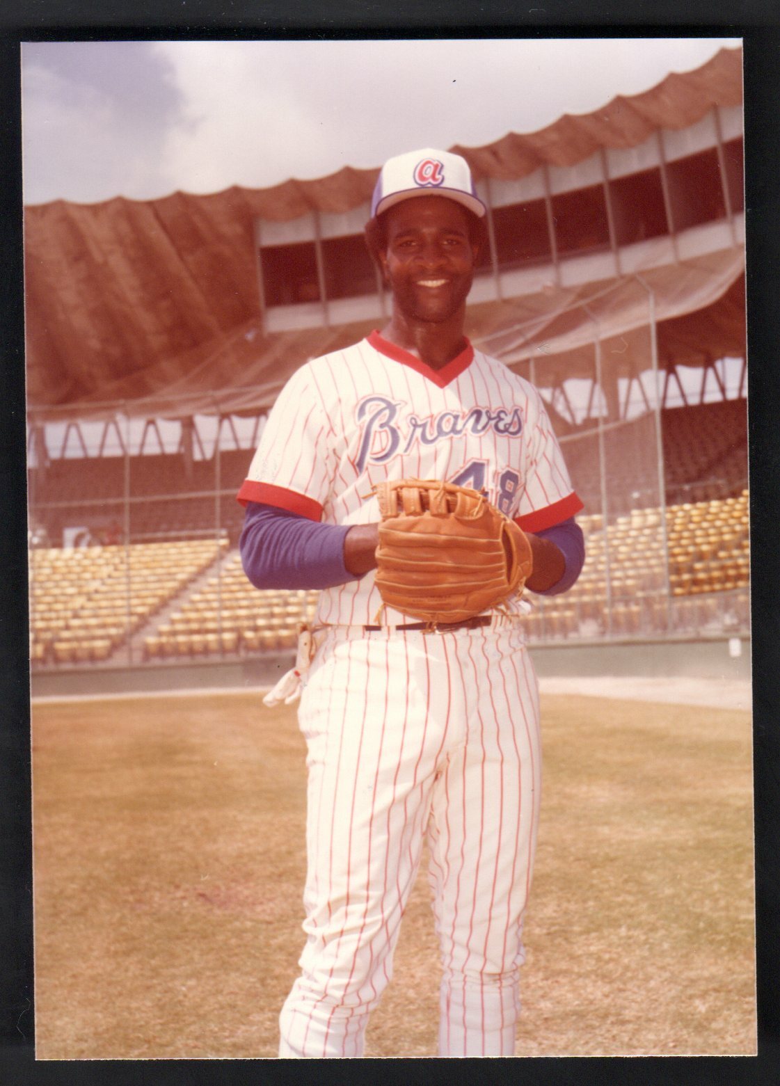 1977 Alvin Junior Moore BRAVES UNSIGNED 3-1/2 x 4-7/8 ORIGINAL SNAPSHOT PHOTO #4