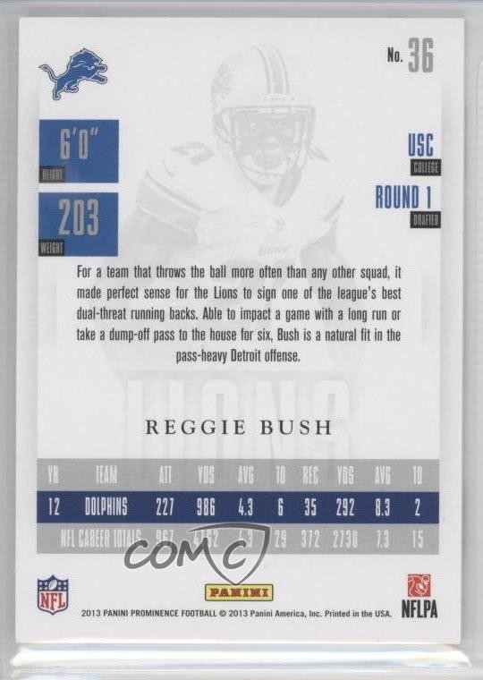2013 Panini Prominence Gold 55/199 Reggie Bush #36 0x5